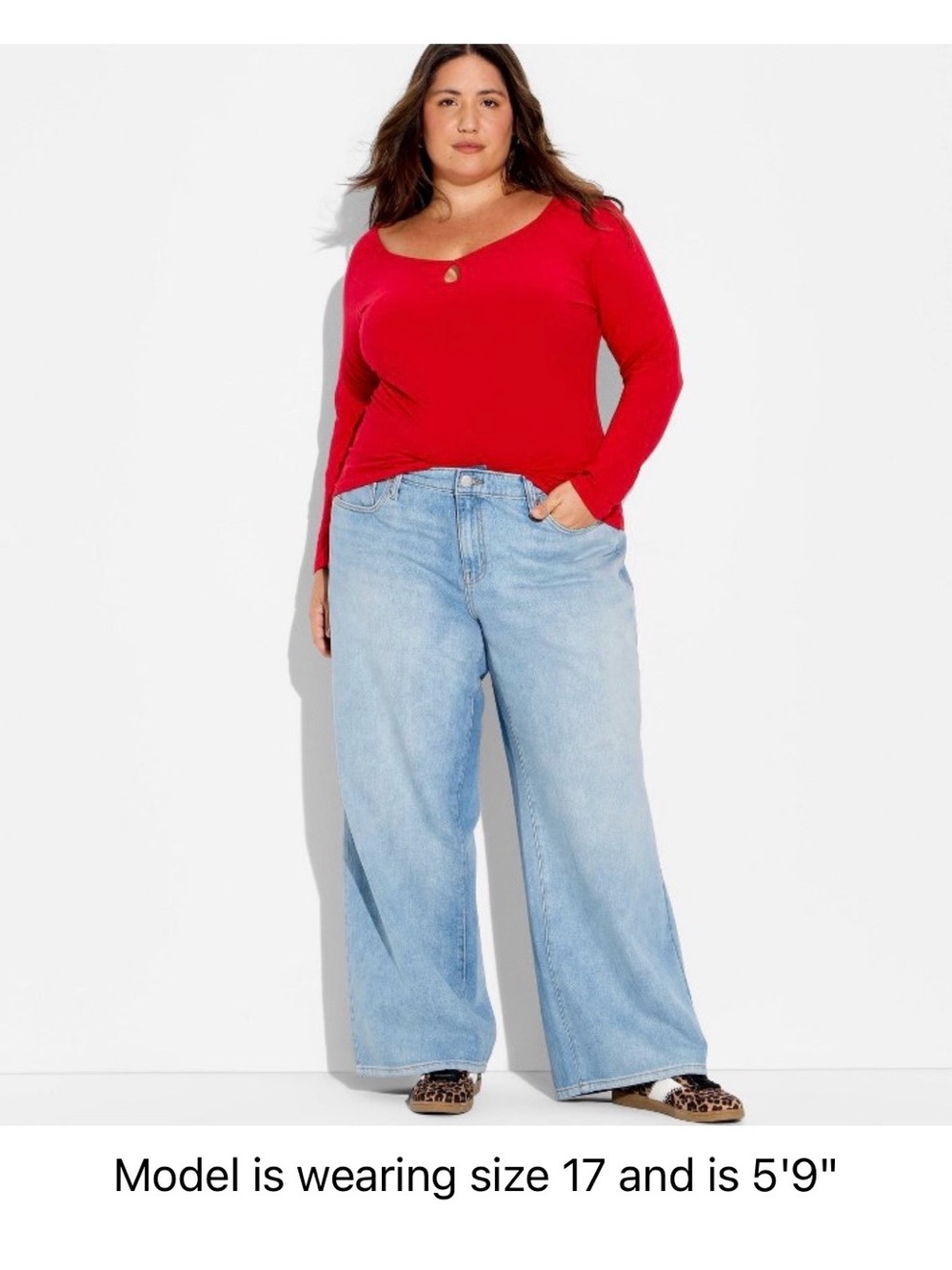 wild fable Light Wash Wide Leg Jeans - Light Blue